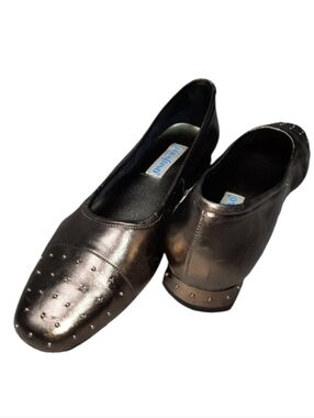 Sebastino Lizzie Studded Bronze Leather Slip On SZ 10M